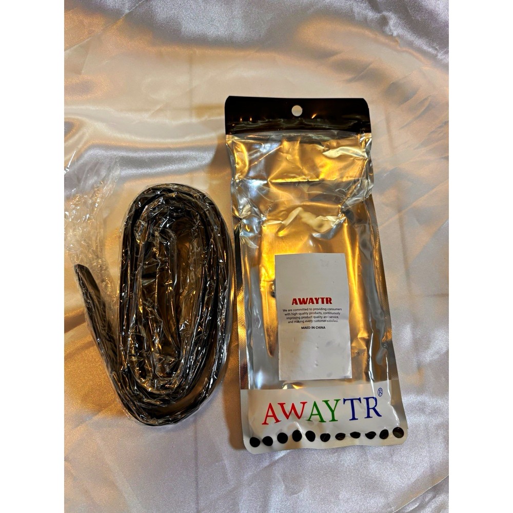 AWAYTR Men's Black Solid Adjustable Belt with Buckle Accent, Classic Style